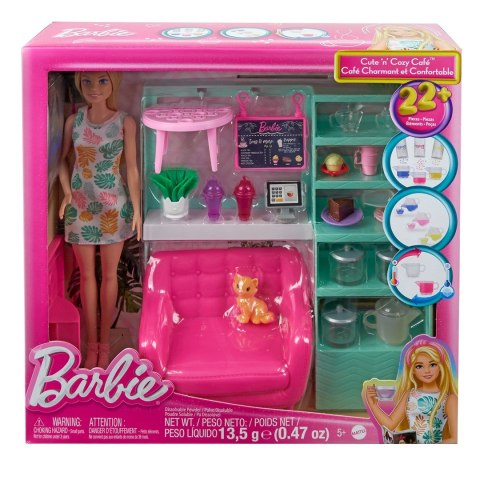 Barbie Relaks w kafejce Zestaw + lalka HKT94 Barbie Relaks w kafejce Zestaw + lalka HKT94