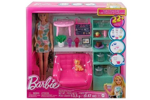 Barbie Relaks w kafejce Zestaw + lalka HKT94 Barbie Relaks w kafejce Zestaw + lalka HKT94
