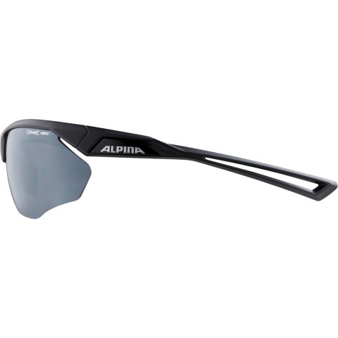 Okulary na rower ALPINA NYLOS HR czarne mat szkło czarne lustro Cat.3