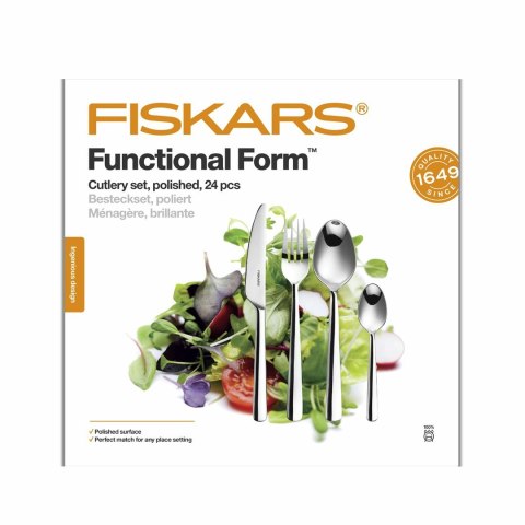 Fiskars Zestaw sztućców błyszczące Functional Form 24 szt. Fiskars Zestaw sztućców błyszczące Functional Form 24 szt.