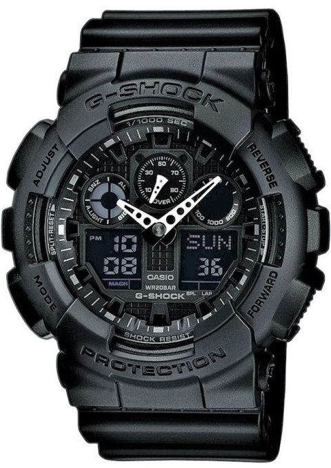 Zegarek Męski CASIO G-SHOCK GA-100-1A1ER 20 Bar Do nurkowania Zegarek Męski CASIO G-SHOCK GA-100-1A1ER 20 Bar Do nurkowania