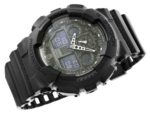 Zegarek Męski CASIO G-SHOCK GA-100-1A1ER 20 Bar Do nurkowania Zegarek Męski CASIO G-SHOCK GA-100-1A1ER 20 Bar Do nurkowania