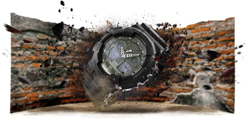 Zegarek Męski CASIO G-SHOCK GA-100-1A1ER 20 Bar Do nurkowania Zegarek Męski CASIO G-SHOCK GA-100-1A1ER 20 Bar Do nurkowania