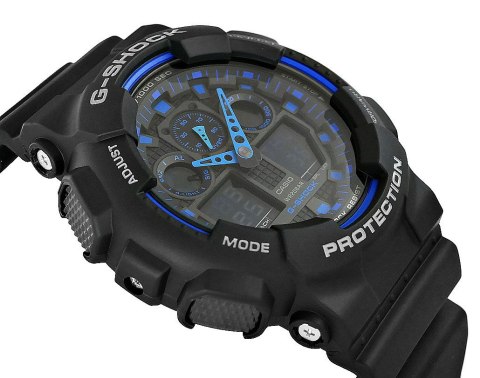 Zegarek Męski CASIO G-SHOCK GA-100-1A2ER 20 Bar Do nurkowania Zegarek Męski CASIO G-SHOCK GA-100-1A2ER 20 Bar Do nurkowania