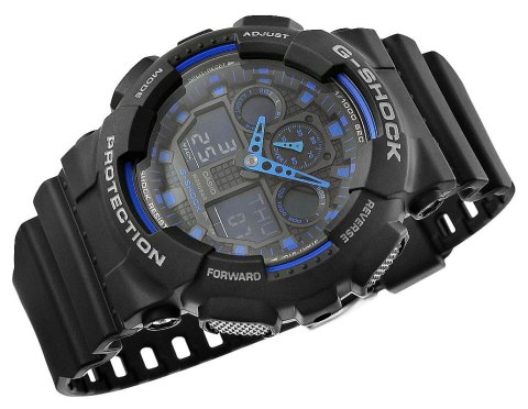 Zegarek Męski CASIO G-SHOCK GA-100-1A2ER 20 Bar Do nurkowania Zegarek Męski CASIO G-SHOCK GA-100-1A2ER 20 Bar Do nurkowania