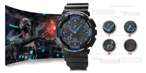 Zegarek Męski CASIO G-SHOCK GA-100-1A2ER 20 Bar Do nurkowania Zegarek Męski CASIO G-SHOCK GA-100-1A2ER 20 Bar Do nurkowania