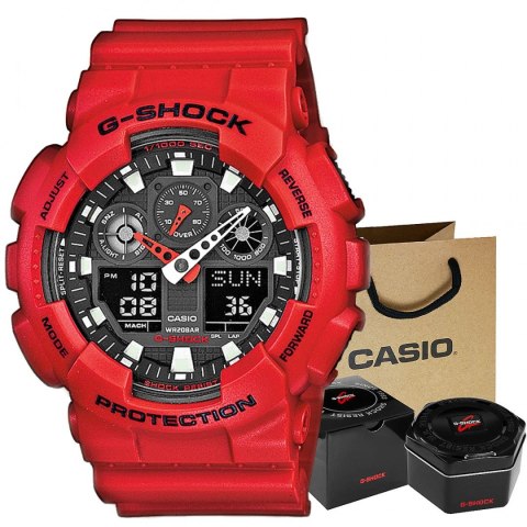 Zegarek Męski CASIO G-SHOCK GA-100B-4AER 20 Bar Do nurkowania Zegarek Męski CASIO G-SHOCK GA-100B-4AER 20 Bar Do nurkowania