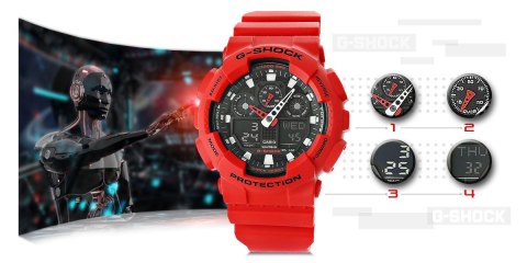 Zegarek Męski CASIO G-SHOCK GA-100B-4AER 20 Bar Do nurkowania Zegarek Męski CASIO G-SHOCK GA-100B-4AER 20 Bar Do nurkowania