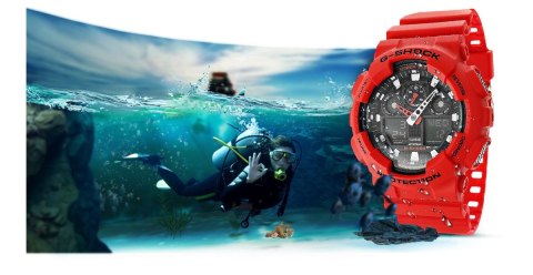 Zegarek Męski CASIO G-SHOCK GA-100B-4AER 20 Bar Do nurkowania Zegarek Męski CASIO G-SHOCK GA-100B-4AER 20 Bar Do nurkowania