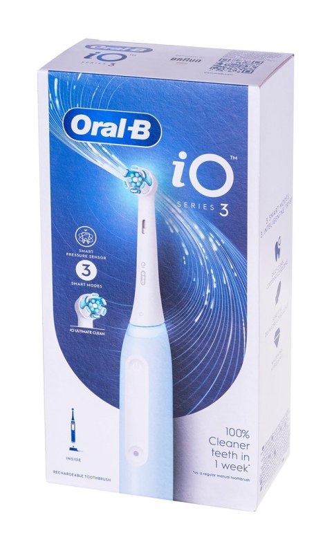 Oral-B IOSERIES3ICE szczoteczka elektryczna dla Dorosłych Obrotowo-pulsacyjna szczoteczka do zębów Niebieska Oral-B IOSERIES3ICE szczoteczka elektryczna dla Dorosłych Obrotowo-pulsacyjna szczoteczka do zębów Niebieska