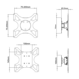 Uchwyt do TV TECHLY 301412 (nośność 25kg /19 - 37 cali)