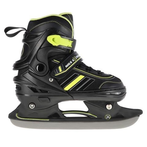 ŁYŻWOROLKI NILS EXTREME NH18191 2W1 CZARNO-LIMONKOWE ROZM. M (34-38) Z WYMIENNĄ PŁOZĄ HOKEJOWĄ