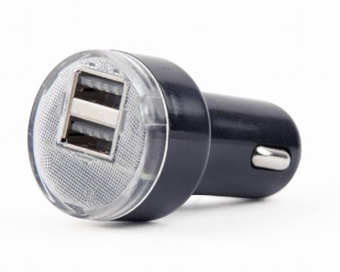 Ładowarka GEMBIRD 2x USB 2.0 Czarny EG-U2C2A-CAR-02 Ładowarka GEMBIRD 2x USB 2.0 Czarny EG-U2C2A-CAR-02