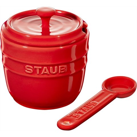 Pojemnik na sól z łyżeczką Staub - 250 ml, Czerwony Pojemnik na sól z łyżeczką Staub - 250 ml, Czerwony