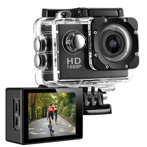 Extralink Kamera Action Camera A10 Czarna 1080P 30fps, IP68, wyświetlacz 2.0" Extralink Kamera Action Camera A10 Czarna 1080P 30fps, IP68, wyświetlacz 2.0"