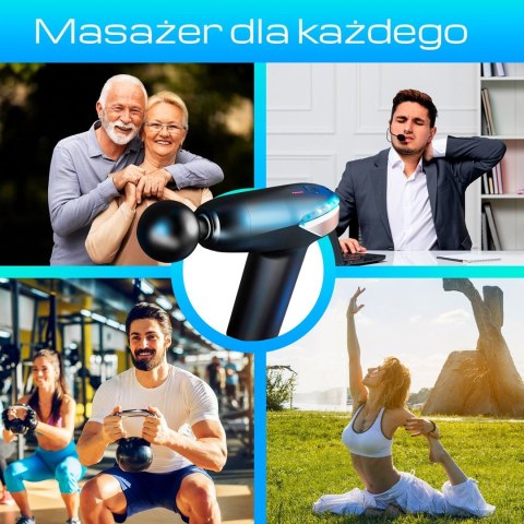 Extralink Massage Gun Lite | Pistolet do masażu | 3200 RPM, 6 końcówek wymiennych Extralink Massage Gun Lite | Pistolet do masażu | 3200 RPM, 6 końcówek wymiennych