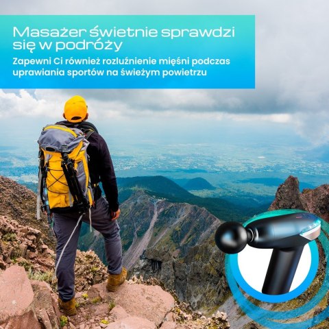 Extralink Massage Gun Lite | Pistolet do masażu | 3200 RPM, 6 końcówek wymiennych Extralink Massage Gun Lite | Pistolet do masażu | 3200 RPM, 6 końcówek wymiennych