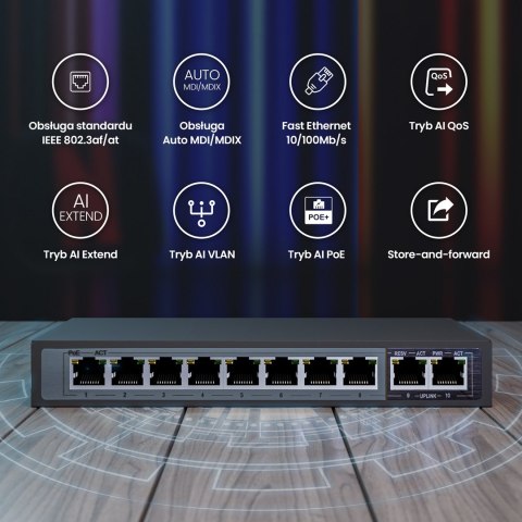 EXTRALINK CERES 8 PORTOWY SWITCH POE 48V 10/100MB 802.3AF 15,4W NA PORT EXTRALINK CERES 8 PORTOWY SWITCH POE 48V 10/100MB 802.3AF 15,4W NA PORT