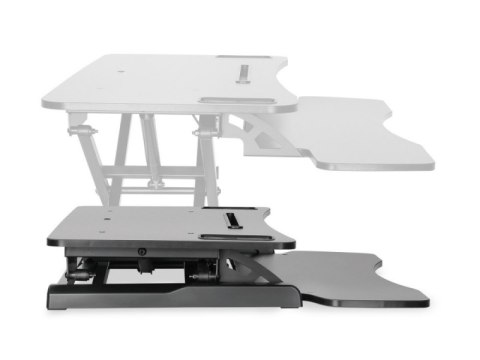 Ergonomiczna nakładka na biurko, powierzchnia robocza: 950x615x106-460mm, regulowana, czarna Ergonomiczna nakładka na biurko, powierzchnia robocza: 950x615x106-460mm, regulowana, czarna