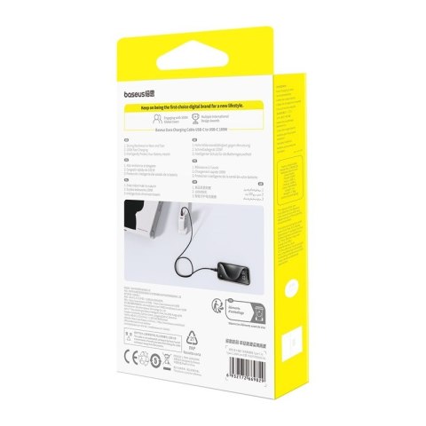 Kabel Baseus Dura Typ C-Typ C 100W 1m (czerwono-czarny) Kabel Baseus Dura Typ C-Typ C 100W 1m (czerwono-czarny)