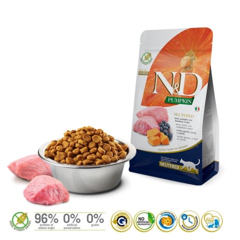 FARMINA N&D CAT PUMPKIN LAMB&BLUEBERRY ADULT 300g FARMINA N&D CAT PUMPKIN LAMB&BLUEBERRY ADULT 300g