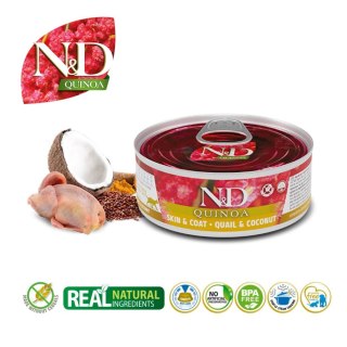 FARMINA N&D CAT QUINOA QUAIL&COCONUT ADULT 80g