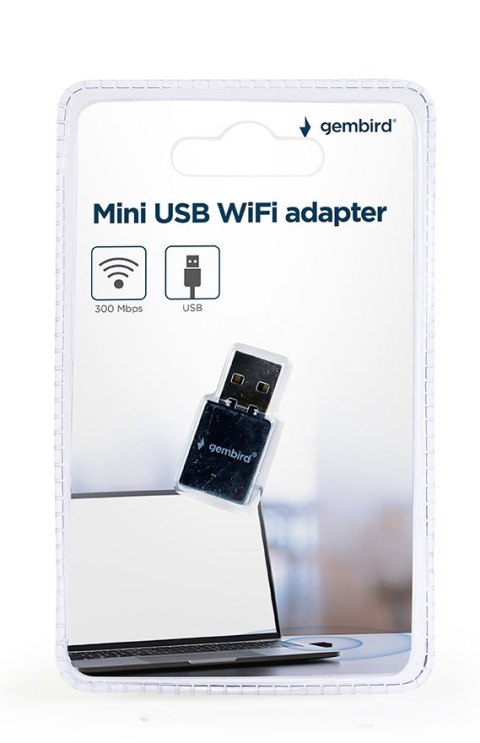 GEMBIRD BEZPRZEWODOWA MINI KARTA SIECIOWA USB WIFI 300 MBPS GEMBIRD BEZPRZEWODOWA MINI KARTA SIECIOWA USB WIFI 300 MBPS