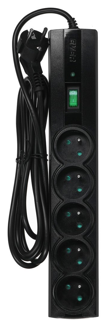 Listwa przeciwprzepięciowa Ever Classic T/LZ09-CLA030/0000 (5 x UTE; 10 A; 3m; kolor czarny)