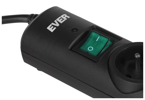 Listwa przeciwprzepięciowa Ever OPTIMA T/LZ08-OPT030/0000 (6 x UTE; 10 A; 3m; kolor czarny)