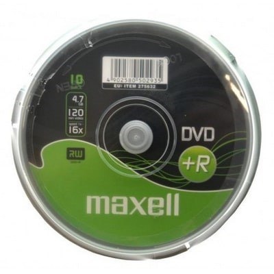 MAXELL Płyta DVD+R 4,7 GB, Prędkość zapisu 16X, 10 szt. w opakowaniu SPINDEL, najlepsze do archiwizacji MAXELL Płyta DVD+R 4,7 GB, Prędkość zapisu 16X, 10 szt. w opakowaniu SPINDEL, najlepsze do archiwizacji