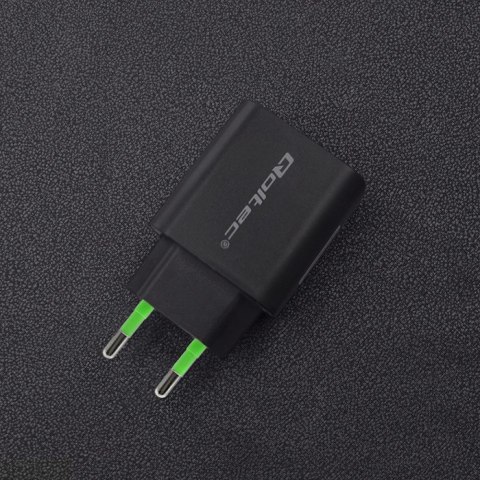 QOLTEC ŁADOWARKA SIECIOWA 18W | 5-12V | 1.5-3A | USB TYP C PD | USB QC 3.0 | CZARNA QOLTEC ŁADOWARKA SIECIOWA 18W | 5-12V | 1.5-3A | USB TYP C PD | USB QC 3.0 | CZARNA