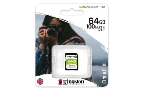 Karta pamięci Kingston Canvas Select Plus SDS2/64GB (64GB; Class U1, V10; Karta pamięci) Karta pamięci Kingston Canvas Select Plus SDS2/64GB (64GB; Class U1, V10; Karta pamięci)