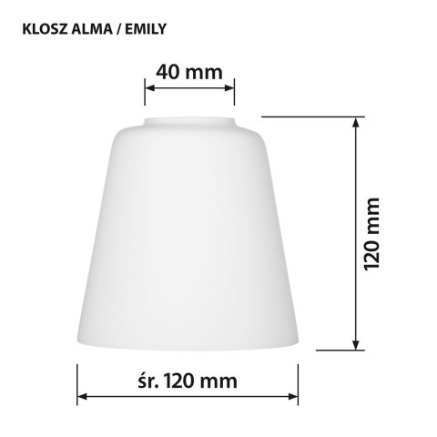 Kinkiet Activejet AJE-ALMA 1P E27 1x40W Kinkiet Activejet AJE-ALMA 1P E27 1x40W