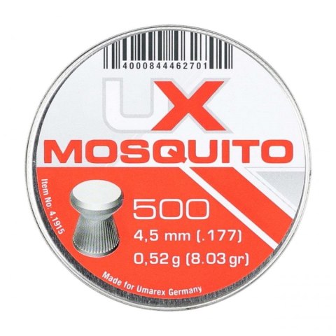 Śrut 4,5 mm UMAREX Mosquito płaski molet. 500szt Śrut 4,5 mm UMAREX Mosquito płaski molet. 500szt