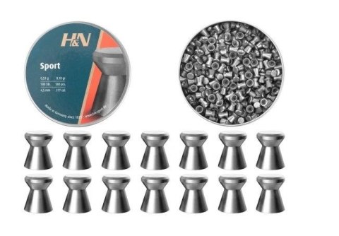 Śrut diabolo H&N Sport Glatt 4,5mm (051-026) 500szt Śrut diabolo H&N Sport Glatt 4,5mm (051-026) 500szt