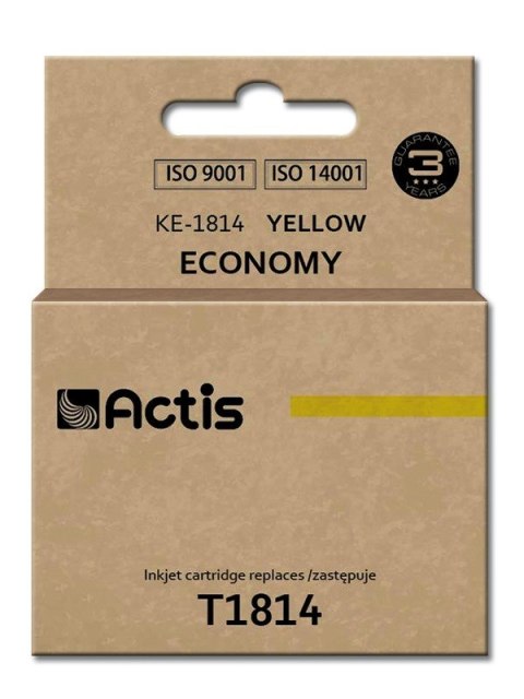 Actis KE-1814 Tusz (zamiennik Epson T1814; Standard; 15 ml; żółty) Actis KE-1814 Tusz (zamiennik Epson T1814; Standard; 15 ml; żółty)