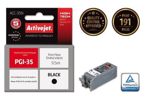 Activejet ACC-35N Tusz (zamiennik Canon PGI-35; Supreme; 9,5 ml; czarny) Activejet ACC-35N Tusz (zamiennik Canon PGI-35; Supreme; 9,5 ml; czarny)