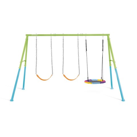 Huśtawka potrójna plac zabaw bocianie gniazdo Intex 44133