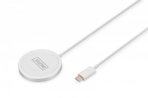 Ładowarka bezprzewodowa indukcyjna 15W MagSafe 1m USB-C Biała Ładowarka bezprzewodowa indukcyjna 15W MagSafe 1m USB-C Biała