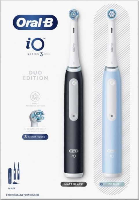 Szczoteczka magnetyczna ORAL-B iO Series 3 Duo Black/Blue Czarny (8006540731772) Szczoteczka magnetyczna ORAL-B iO Series 3 Duo Black/Blue Czarny (8006540731772)