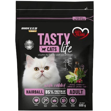 BIOFEED TASTY CATS LIFE HAIRBALL WITH RABBIT 600G BIOFEED TASTY CATS LIFE HAIRBALL WITH RABBIT 600G