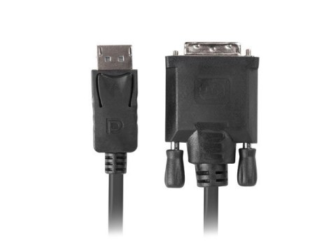 Kabel Lanberg CA-DPDV-10CU-0030-BK (DisplayPort M - DVI-D M; 3m; kolor czarny) Kabel Lanberg CA-DPDV-10CU-0030-BK (DisplayPort M - DVI-D M; 3m; kolor czarny)