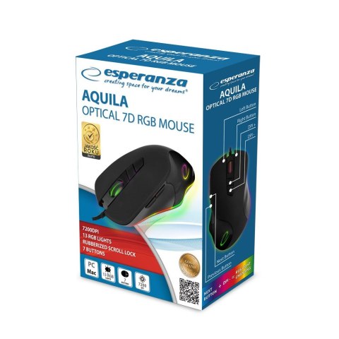 ESPERANZA MYSZ PRZEWODOWA RGB 7D AQUILA EM132 ESPERANZA MYSZ PRZEWODOWA RGB 7D AQUILA EM132