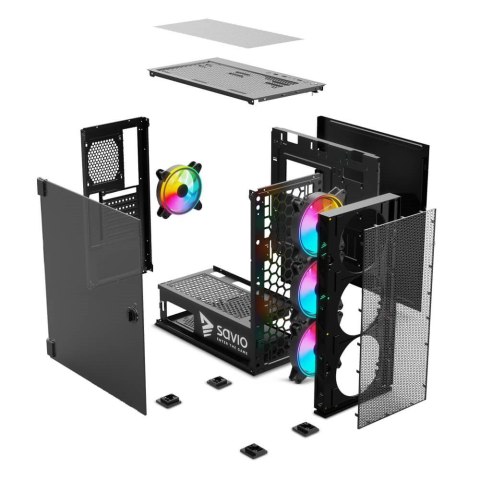SAVIO OBUDOWA PC RAPTOR X1 ARGB SAVGC-RAPTORX1 SAVIO OBUDOWA PC RAPTOR X1 ARGB SAVGC-RAPTORX1