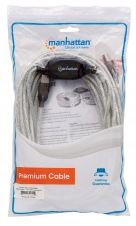 KABEL USB MANHATTAM 2.0 A-B M/M 11M AKTYWNY 510424 KABEL USB MANHATTAM 2.0 A-B M/M 11M AKTYWNY 510424