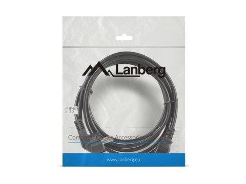 Kabel Lanberg CA-C13C-11CC-0050-BK (C13 / IEC C13 / IEC 320 C13 F - Schuko M; 5m; kolor czarny) Kabel Lanberg CA-C13C-11CC-0050-BK (C13 / IEC C13 / IEC 320 C13 F - Schuko M; 5m; kolor czarny)