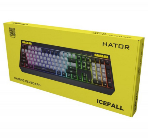 Klawiatura membranowa HATOR Icefall HTK401US czarna klawisze czarno-szare