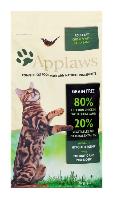 APPLAWS CAT Kurczak i Jagnięcina - karma dla kotów z wysoką zawartością mięsa - 2kg