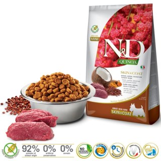 FARMINA N&D QUINOA DOG SKIN&COAT, VENISON, COCONUT ADULT MINI 2,5kg