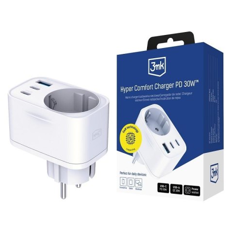 Ładowarka sieciowa 3mk Hyper Comfort Charger GaN PD 30W Ładowarka sieciowa 3mk Hyper Comfort Charger GaN PD 30W